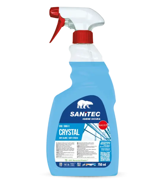 Detergent Profesional pentru Geamuri și Oglinzi Sanitec Crystal, 750 ml