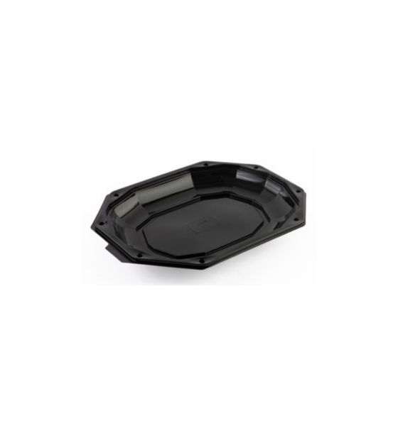 Platou Premium 33 - Platou oval negru, 33 cm